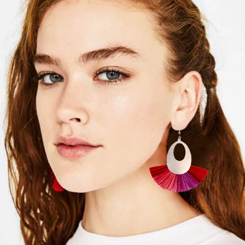 Fashion Orange Hollow Out Design Oval Shape Earrings,Drop Earrings