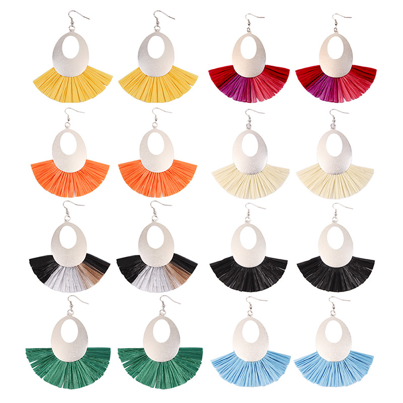 Fashion Multi-color Hollow Out Design Oval Shape Earrings,Drop Earrings