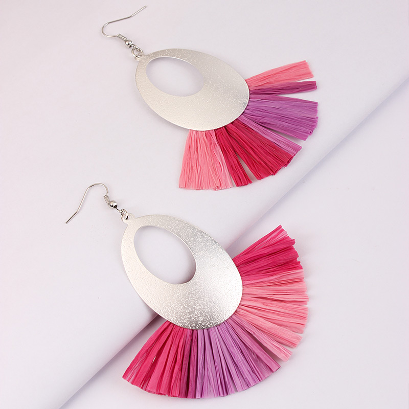 Fashion Multi-color Hollow Out Design Oval Shape Earrings,Drop Earrings