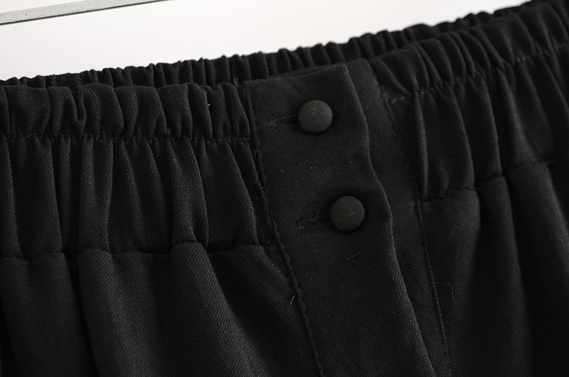 Elegant Black Pure Color Design High-waist Skirt,Skirts