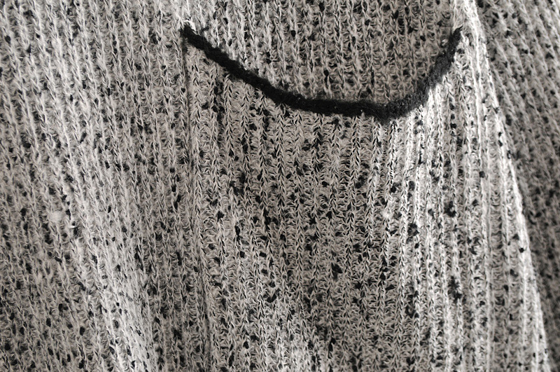 Elegant Gray High Neckline Design Long Sleeves Sweater,Sweater
