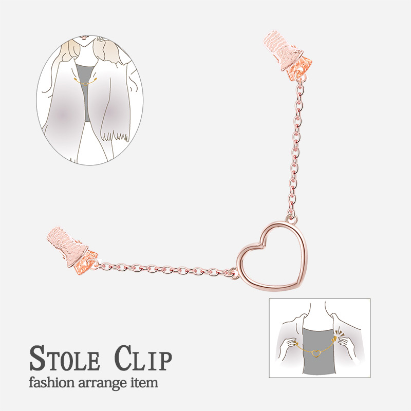 Fashion Silver Color Heart Shape Design Pure Color Shawl Buckle,Korean Brooches