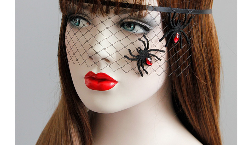 Fashion Black Hollow Out Design Spider Shape Mask,Chokers