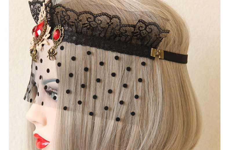 Fashion Black Dots Pattern Decorated Hair Accessories,Chokers