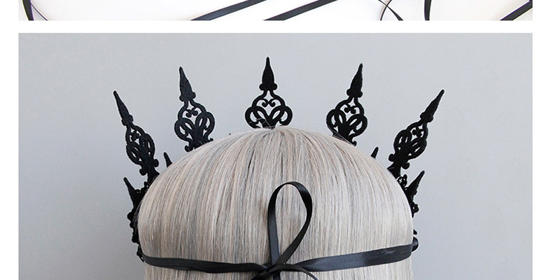 Fashion Black Crown Shape Design Hair Accessories,Hair Ribbons