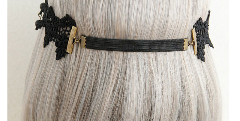 Fashion Black Hollow Out Deisgn Pure Color Hair Accessories,Hair Ribbons