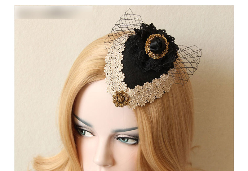 Fashion Black Flower Shape Decorated Hair Accessories,Hairpins