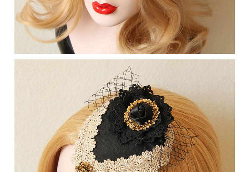 Fashion Black Flower Shape Decorated Hair Accessories,Hairpins