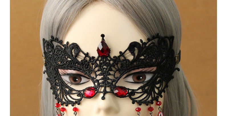 Fashion Black Tassel Decorated Mask,Chokers
