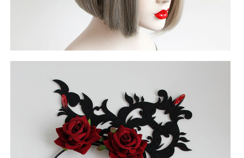 Fashion Red+black Flower Shape Decorated Hair Accessories,Head Band