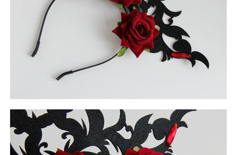 Fashion Red+black Flower Shape Decorated Hair Accessories,Head Band