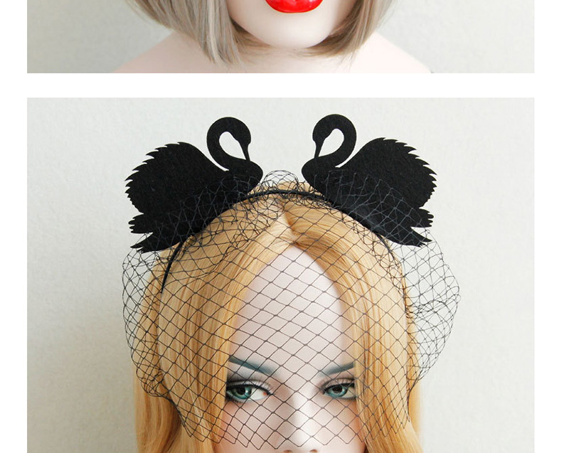 Fashion Black Swan Shape Decorated Hair Accessories,Head Band