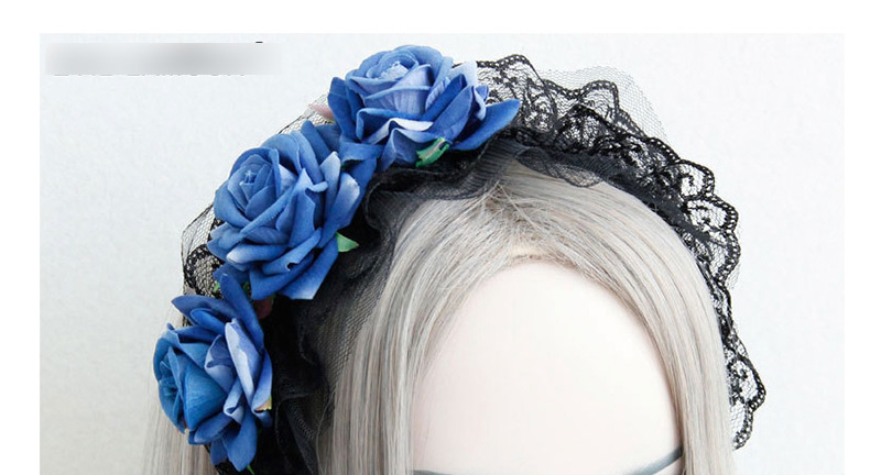 Fashion Blue Flower Shape Decorated Hairband,Head Band