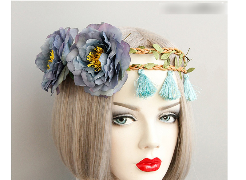 Fashion Multi-color Flower Shape Decorated Tassel Hair Accessories,Hair Ribbons