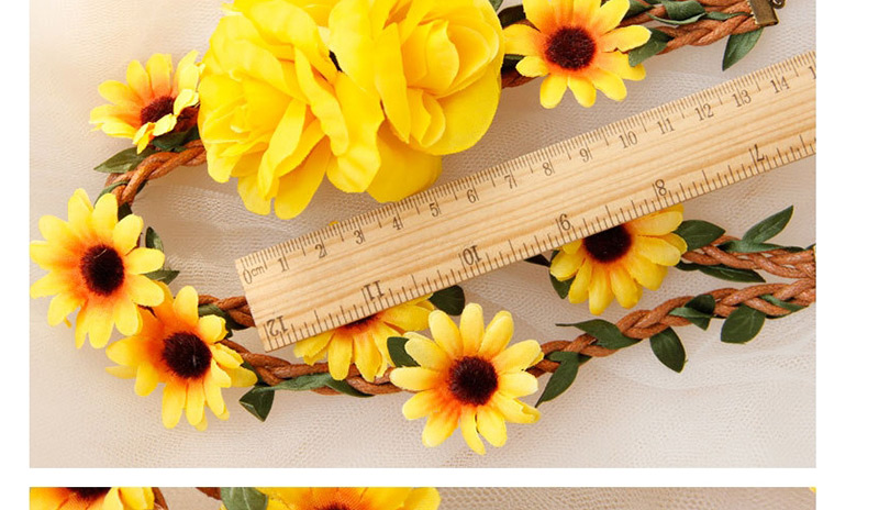 Fashion Yellow Sunflower Shape Deisgn Hair Accessories,Hair Ribbons