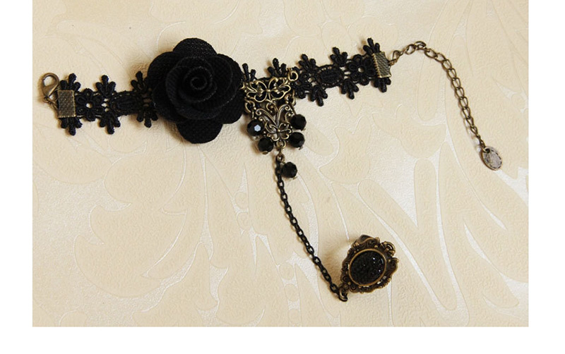 Fashion Black Flower Shape Decorated Bracelet,Fashion Bracelets