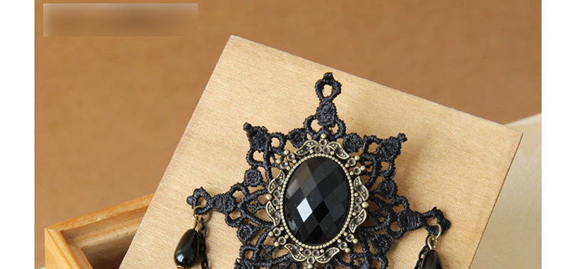 Fashion Black Hollow Out Design Pure Color Brooch,Korean Brooches