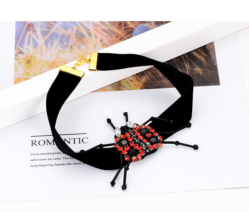 Fashion Red Spider Shape Decorated Choker,Pendants