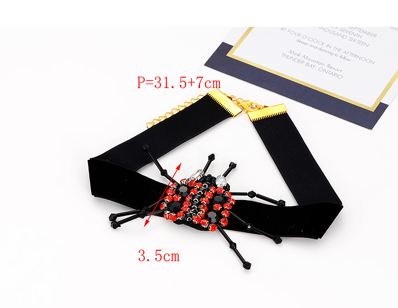 Fashion Red Spider Shape Decorated Choker,Pendants