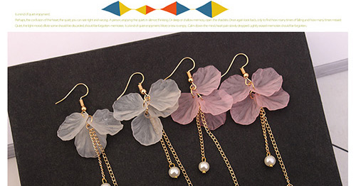 Elegant Multi-color Tassel Decorated Earrings,Drop Earrings