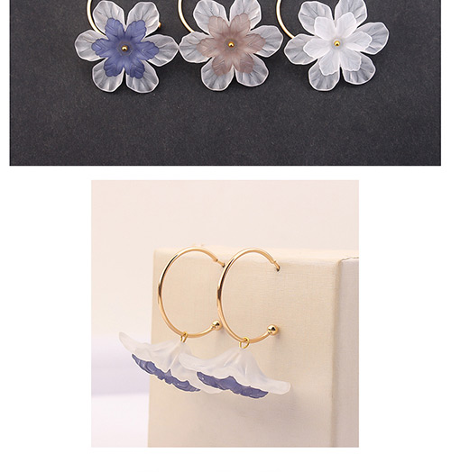 Fashion White Flower Shape Decorated Earrings,Drop Earrings