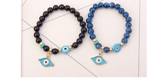 Personality Black Eye Shape Pendant Decorated Beads Bracelet,Fashion Bracelets