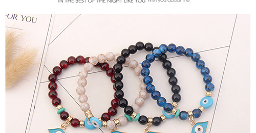 Personality Blue Eye Shape Pendant Decorated Beads Bracelet,Fashion Bracelets