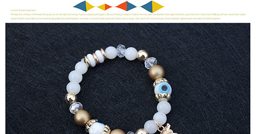 Vintage Blue Owl Pendant Decorated Beads Bracelet,Fashion Bracelets