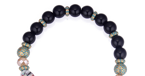 Fashion Black Palm Pendant Decorated Beads Bracelet,Fashion Bracelets