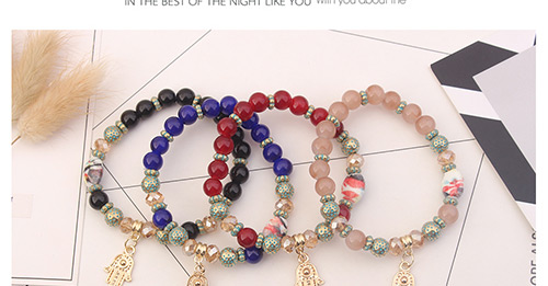 Fashion Multi-color Palm Pendant Decorated Beads Bracelet,Fashion Bracelets
