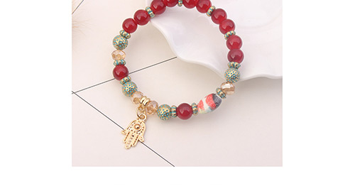 Fashion Red Palm Pendant Decorated Beads Bracelet,Fashion Bracelets
