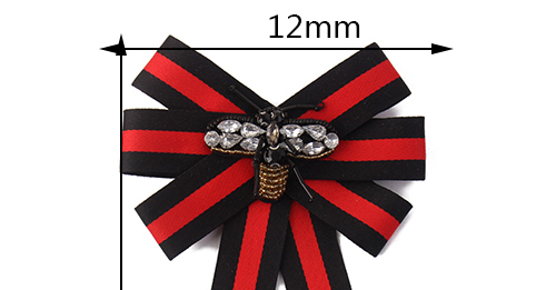 Fashion Blue+red Bee Shape Decorated Bowknot Brooch,Korean Brooches