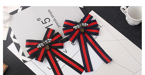 Fashion Blue+red Bee Shape Decorated Bowknot Brooch,Korean Brooches