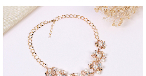 Elegant Gold Color Leaf&pearls Decorated Jewelry Sets,Jewelry Sets