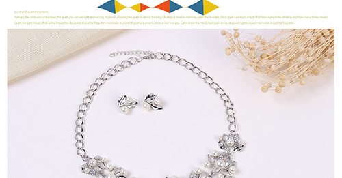 Elegant Silver Color Leaf&pearls Decorated Jewelry Sets,Jewelry Sets