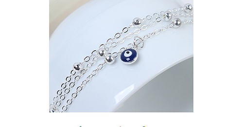 Elegant Silver Color Cartoon Eyes Decorated Multi-layer Anklet,Fashion Anklets