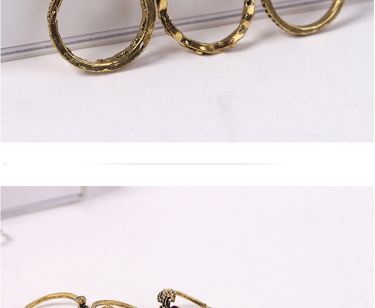 Fashion Gold Color Flower Shape Decorated Rings Sets,Rings Set