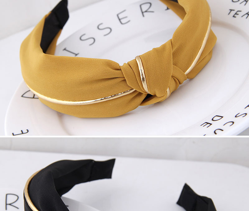 Fashion Yellow Pure Color Decorated Hair Hoop,Head Band