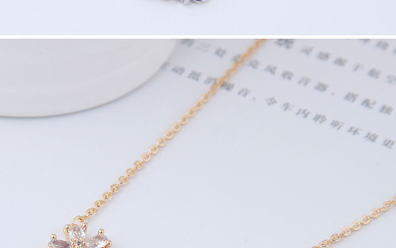 Fashion Silver Color Flower Shape Decorated Necklace,Necklaces