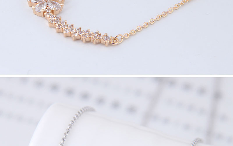 Fashion Silver Color Flower Shape Decorated Necklace,Necklaces