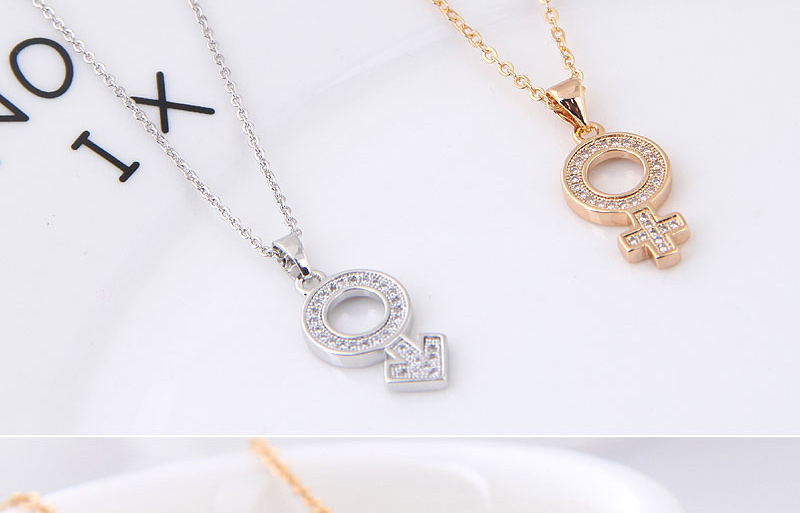 Fashion Silver Color Full Diamond Decorated Necklace,Necklaces