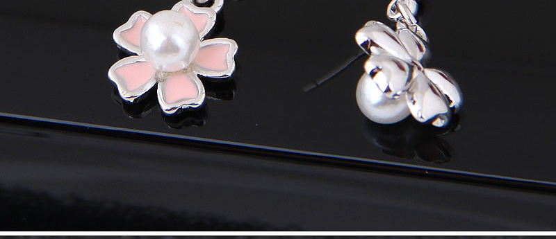 Fashion Pink Flower Shape Decorated Earrings,Stud Earrings