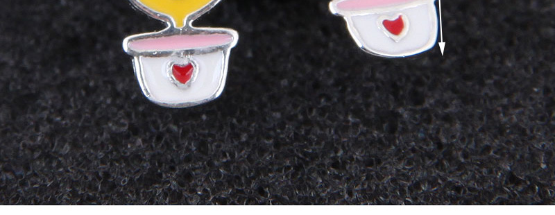Fashion Multi-color Heart Pattern Decorated Earrings,Stud Earrings