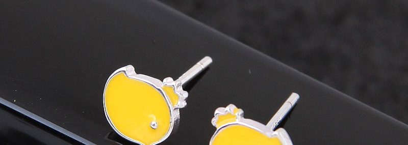 Fashion Yellow Chicken Shape Decorated Earrings,Stud Earrings