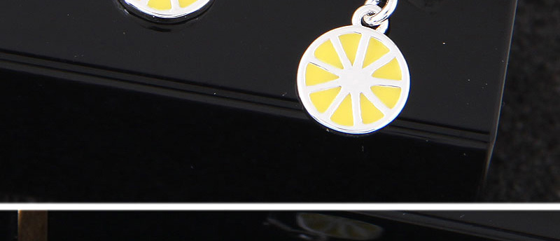 Fashion Yellow Lemon Shape Decorated Earrings,Drop Earrings