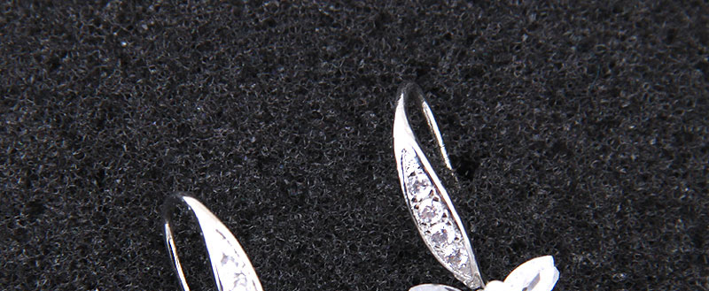 Fashion Silver Color Flower Shape Decorated Earrings,Drop Earrings