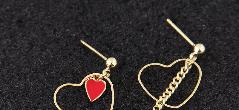 Fashion Gold Color Heart Shape Decorated Earrings,Drop Earrings