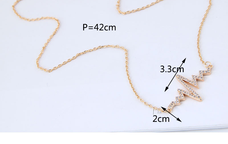 Fashion Gold Color Full Diamond Decorated Necklace,Chains