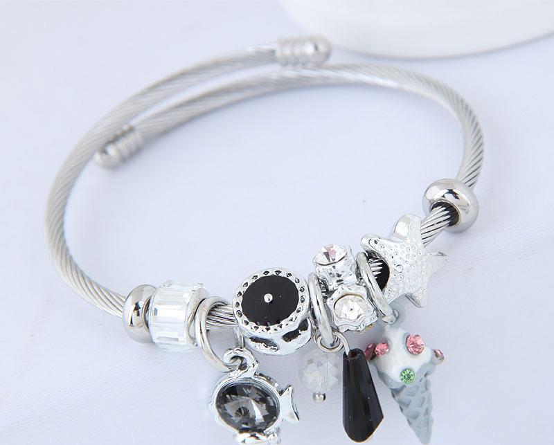 Fashion Black Multi-element Design Bracelet,Fashion Bangles