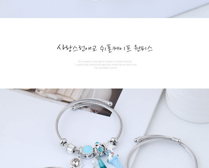 Fashion Blue Multi-element Design Bracelet,Fashion Bangles